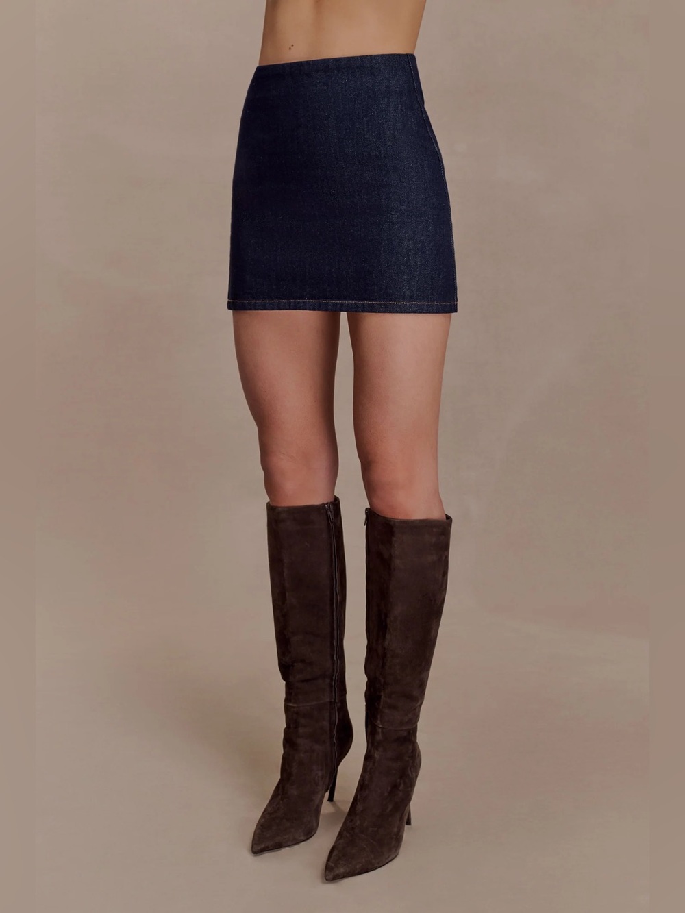 MESHKI Olandria Denim Jacket & Ellie Mini Skirt Set NWT M/S TikTok Viral Western - Picture 4 of 9